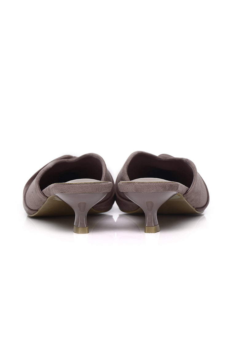 Hanara Pleated Slip-On Mules (Nude)
